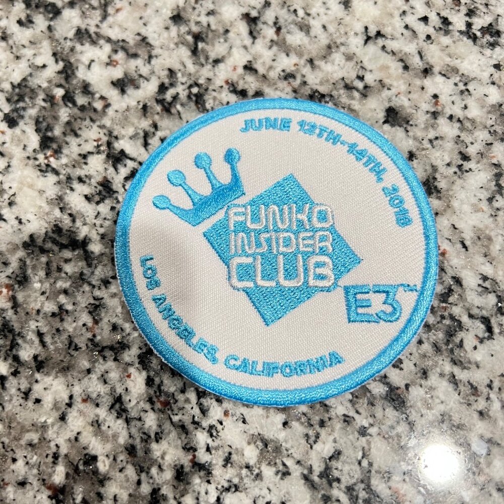 Funko Insider Club E3 2019 Patch Los Angeles California Blue & White Embroidered